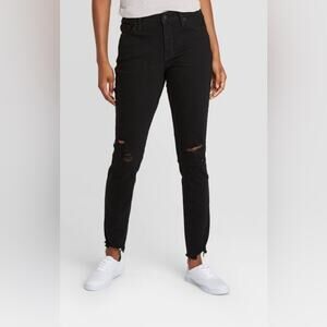 Women's Mid-Rise Skinny Jeans - Universal Thread Black Size 8